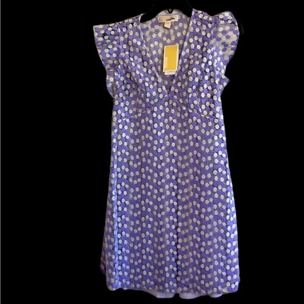 COPY - MK Floral Mauve Dress - Picture 4 of 11